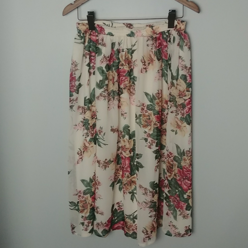Vintage Nilani Floral Lined Elastic Waist